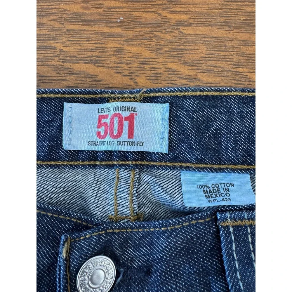 Levis 501 Jeans Mens 34x29 Blue Wash‎ Original Fit Straight Leg Button Fly Denim
